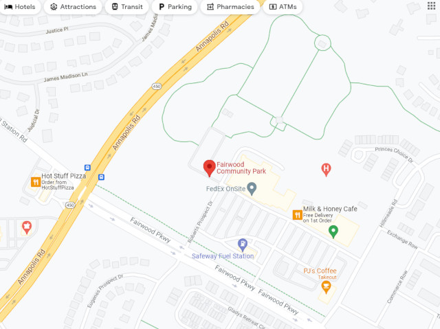 Use Google Maps to find Fairwood Park